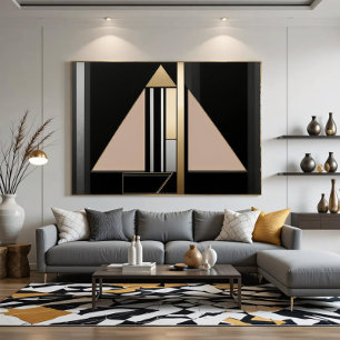 Lienzo Estructura geométrica Art Déco