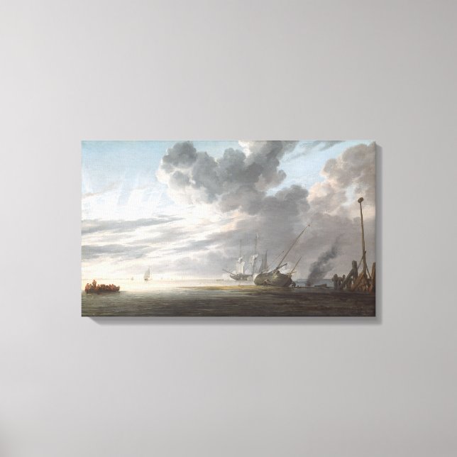 Lienzo Estuario en el extremo del día (Anverso)