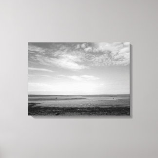 Lienzo Estuario severo en Penarth (B&W)