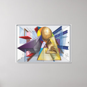Lienzo Estudio №23 Intersección de Espacios