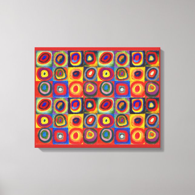 Lienzo Estudio de color de Wassily Kandinsky (Anverso)