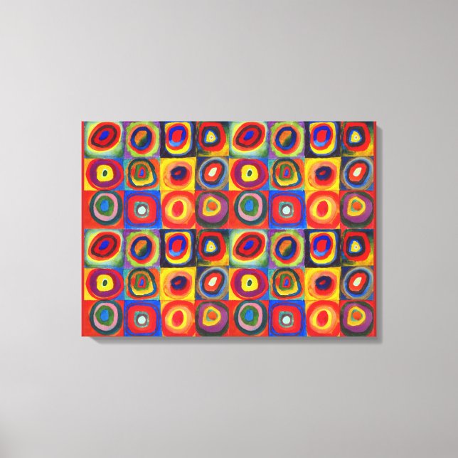 Lienzo Estudio de color de Wassily Kandinsky (Anverso)