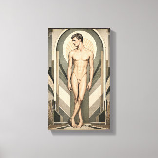Lienzo Estudio de hombre Art Deco