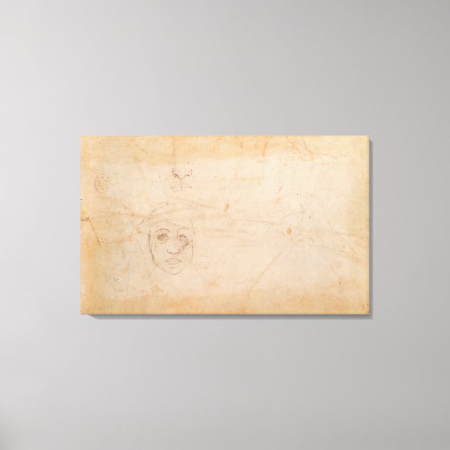 Lienzo Estudio de la cabeza masculina (Anverso)