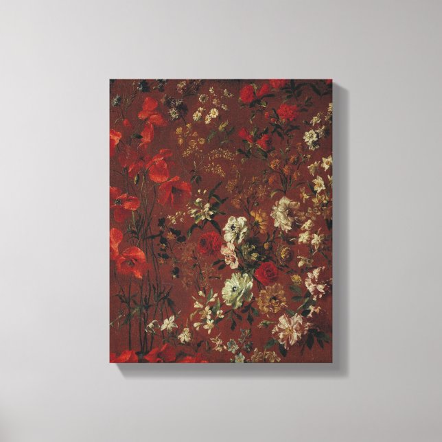 Lienzo Estudio de las flores, 1720 (Anverso)