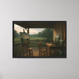 Lienzo Estudio de pintura en el portón