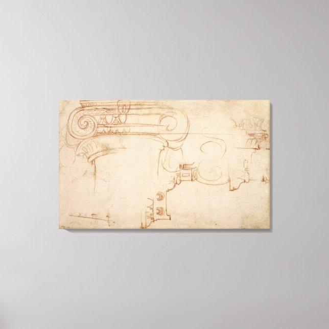 Lienzo Estudio de una capital iónica (Anverso)