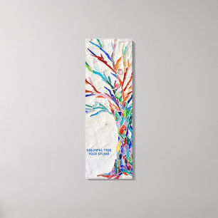Lienzo Estudio de Yoga del Árbol Colorido
