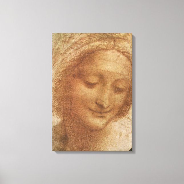 Lienzo Estudio del retrato de Santa Ana de Leonardo da Vi (Anverso)