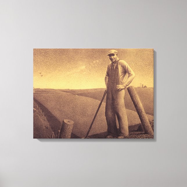 Lienzo Estudio para En la Primavera, 1939 por Grant Wood (Anverso)