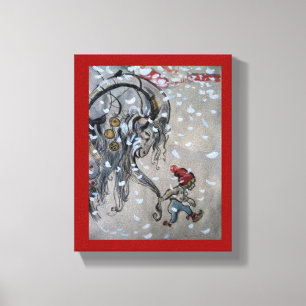 Lienzo Estudio para Julbacken (cabra) de Yule 1911