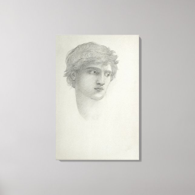 Lienzo Estudio para la cabeza de Perseus (lápiz sobre pap (Anverso)