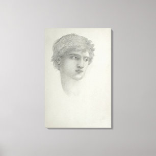 Lienzo Estudio para la cabeza de Perseus (lápiz sobre pap