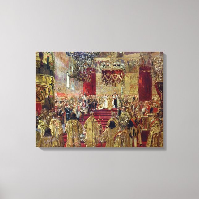 Lienzo Estudio para la coronación del Zar Nicolás II (Anverso)