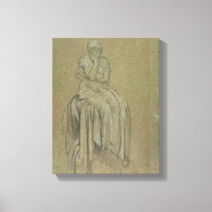 Lienzo Estudio para soledad, c.1890 (tiza sobre papel)