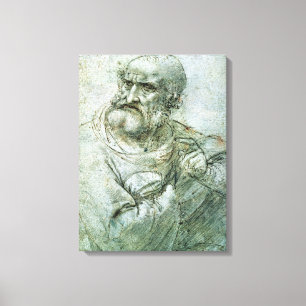 Lienzo Estudio para un apóstol de la última cena, c.1495