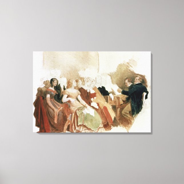 Lienzo Estudio para una noche en el barón von Spaun (Anverso)