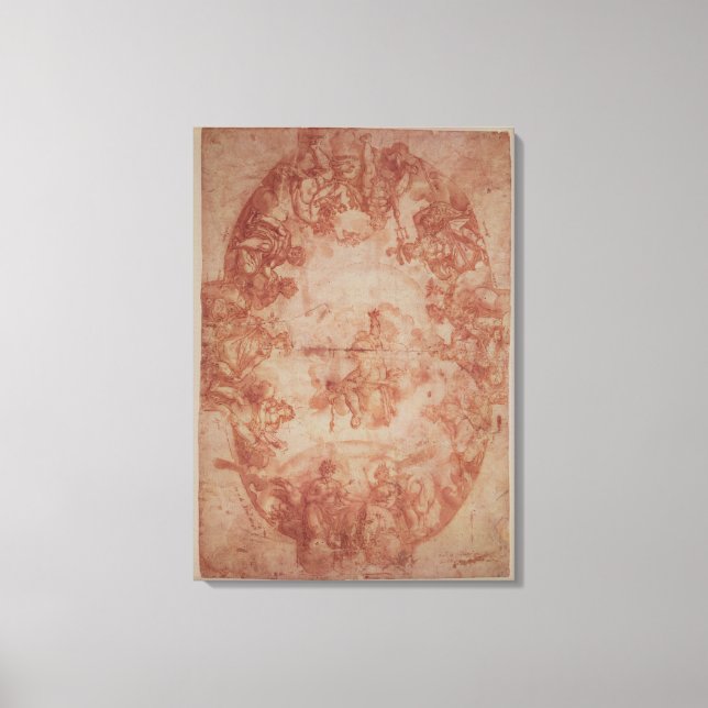 Lienzo Estudio sobre el techo de la Casa de Pilatos (Anverso)