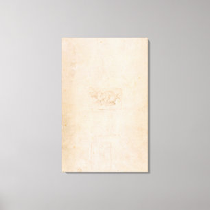 Lienzo Estudio W.54 de un dragón