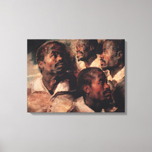 Lienzo Estudios de la cabeza de un negro