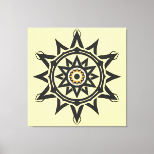 Lienzo Eterna armonía Mandala — Geometría divina en oro
