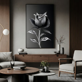 Lienzo Eternal Silver Rose