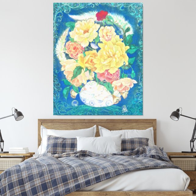 Lienzo Ethereal Dove Bloom (Insitu(Dormitorio))