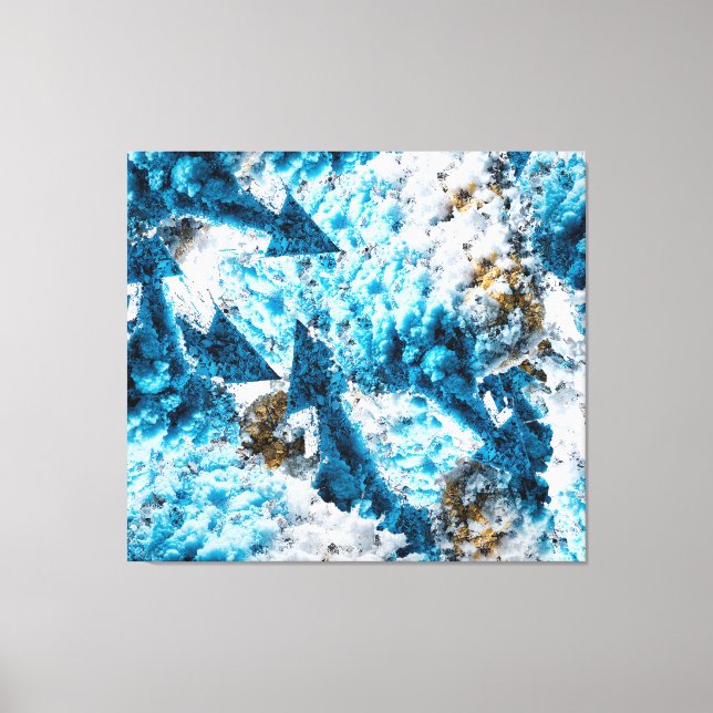 Lienzo Ethereal Velocity: Geometric Cloud & Arrow Fusion (Anverso)