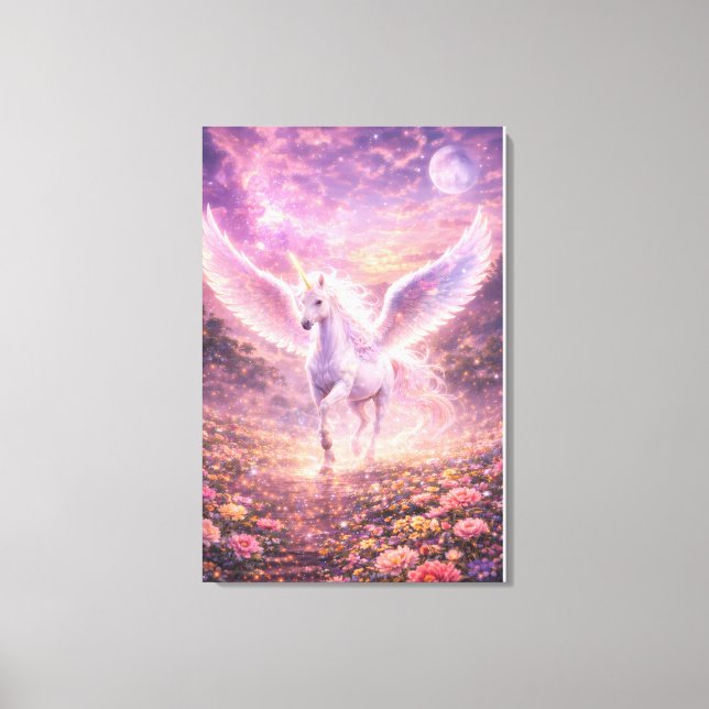 Lienzo Ethereal Winged Unicorn of Light  | ManJiangHong F (Anverso)