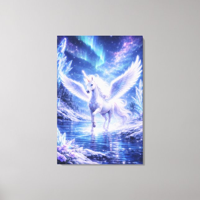 Lienzo Ethereal Winged Unicorn of Light  | ManJiangHong F (Anverso)