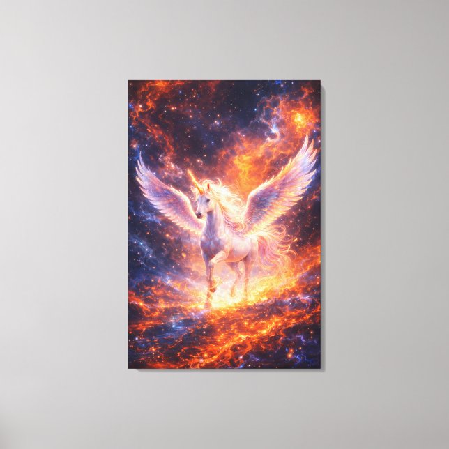 Lienzo Ethereal Winged Unicorn of Light  | ManJiangHong F (Anverso)