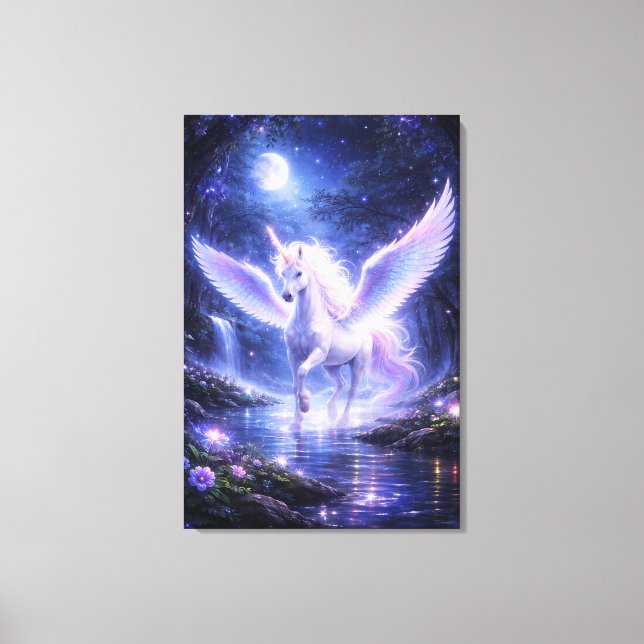 Lienzo Ethereal Winged Unicorn of Light  | ManJiangHong F (Anverso)