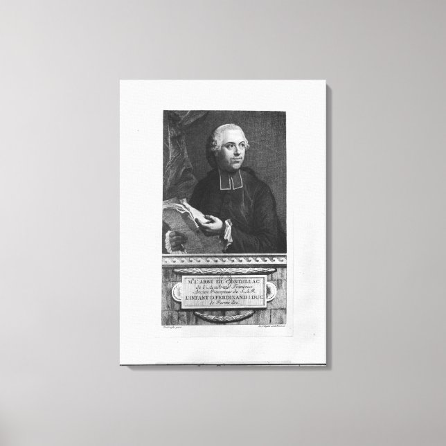Lienzo Etienne Bonnot de Condillac (Anverso)