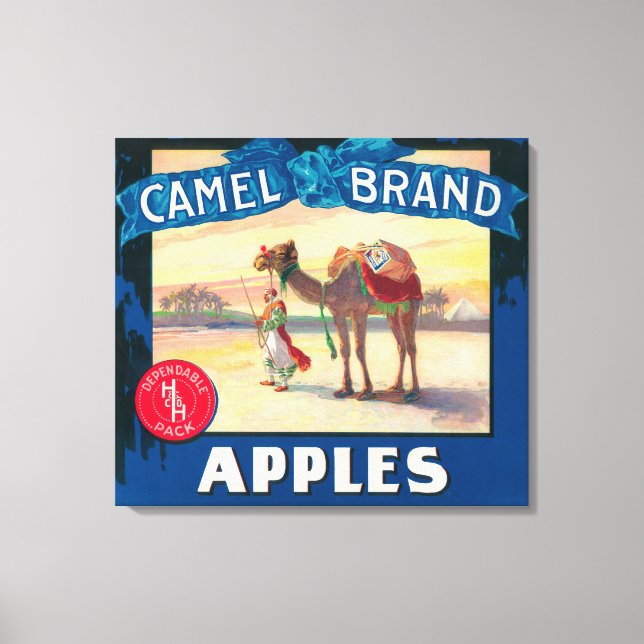 Lienzo Etiqueta de Apple Camel - Estado de Washington (Anverso)