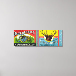 Lienzo Etiqueta de arándanos de Nueva Brunswick