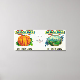 Lienzo Etiqueta de calabaza de Fremont, NebraskaTrail