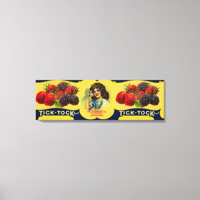 Lienzo Etiqueta de cerezo de anclaje (Anverso)