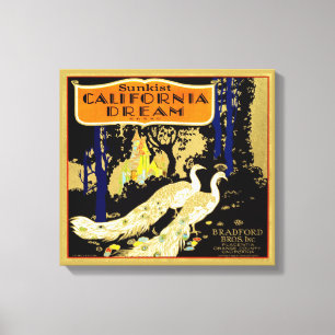 Lienzo Etiqueta de Fruta de Caja de Naranja de la Marca C