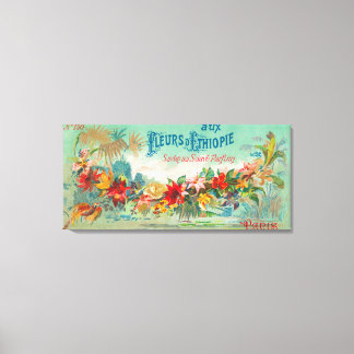 Lienzo Etiqueta de jabón Fleurs D EthiopieParis, Francia