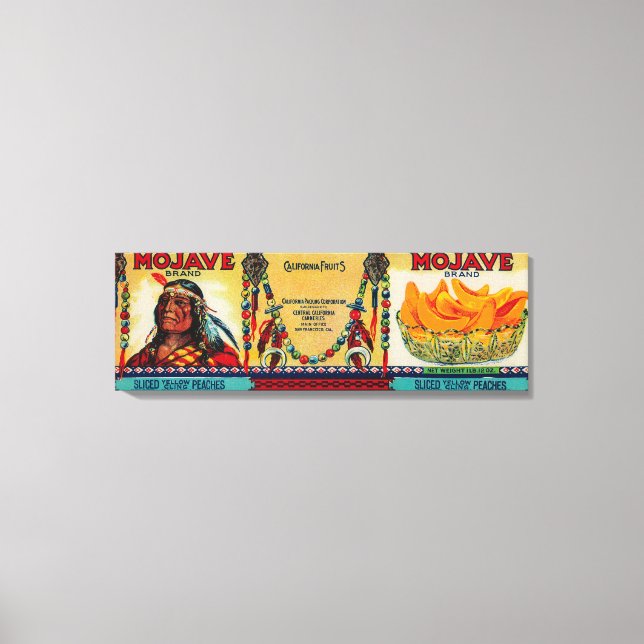 Lienzo Etiqueta de la pluma de Mojave (Anverso)