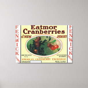 Lienzo Etiqueta de marca Fenwick Eatmor Cranberries