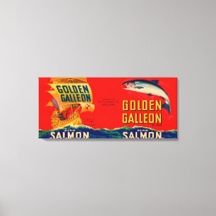 Lienzo Etiqueta de salmón de la marca Golden Galleon - Se