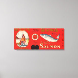 Lienzo Etiqueta de salmón de la marca Oona