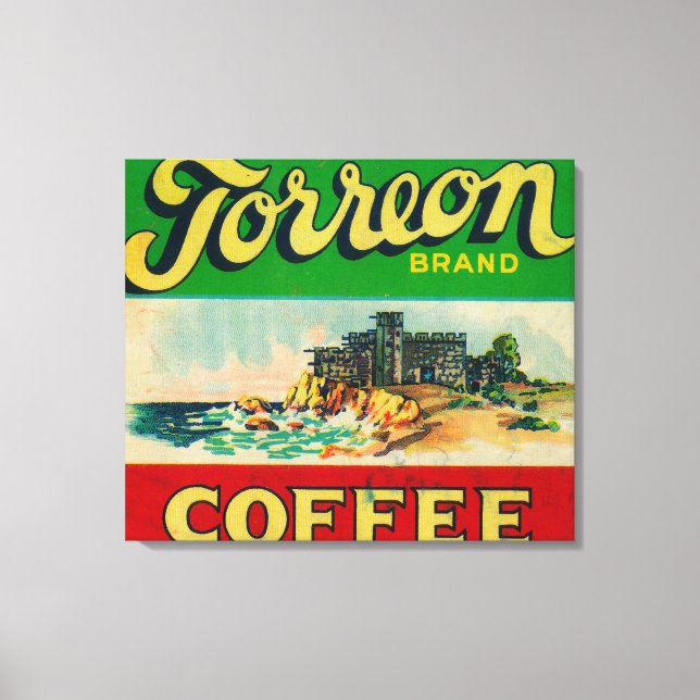 Lienzo Etiqueta del café de Torreon (Anverso)