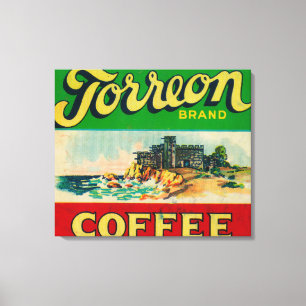 Lienzo Etiqueta del café de Torreon