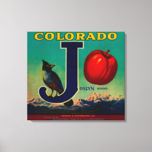 Lienzo Etiqueta del cajón de Joslyn Apple