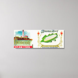 Lienzo Etiqueta del maíz del faro