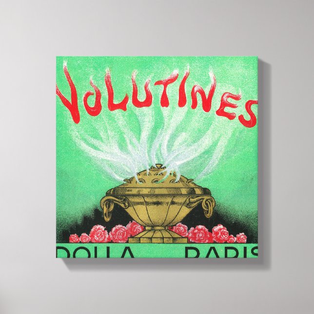 Lienzo Etiqueta Perfume de VoltinesParís, Francia (Anverso)