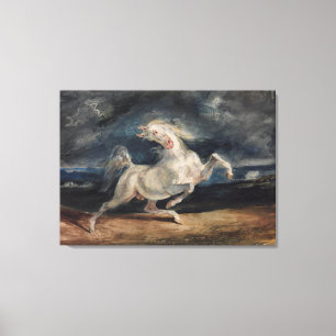 Lienzo Eugene Delacroix Horse asustado por el relámpago