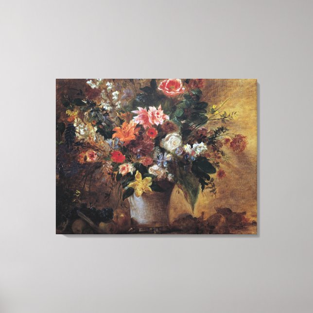 Lienzo Eugene Delacroix Vintage Bouquet (Anverso)